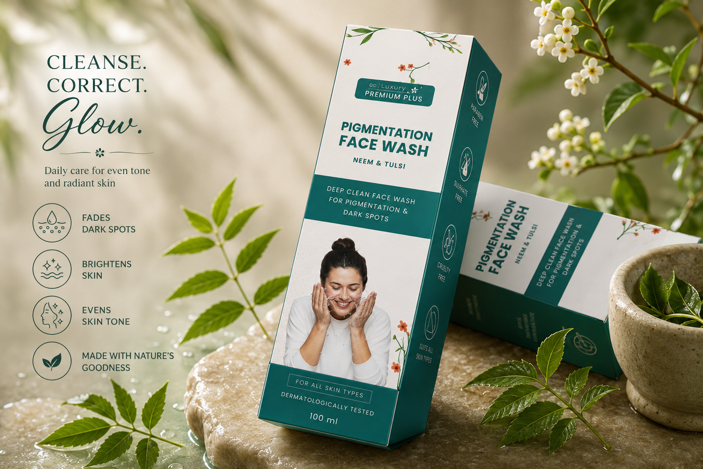 Chemical free face wash