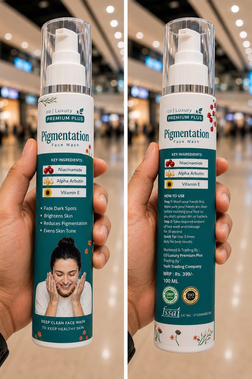 Chemical free face wash
